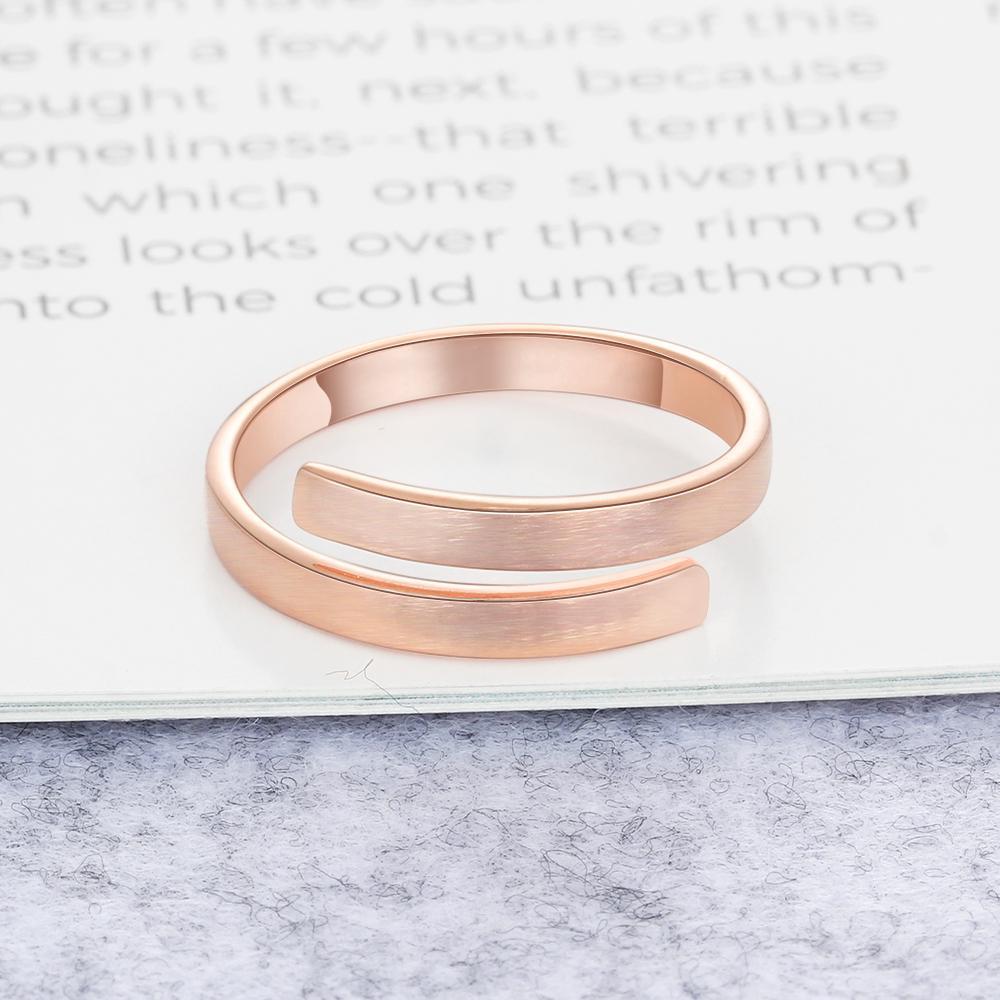 Personalized Name Rings Engraved 2 Names Adjustable Ring Gift for Her