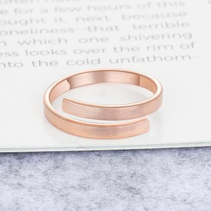 Personalized Name Rings Engraved 2 Names Adjustable Ring Gift for Her