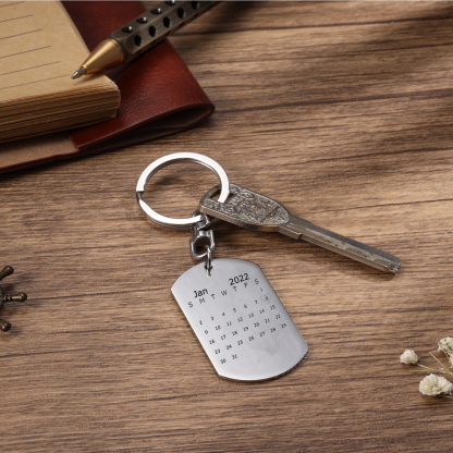 Personalized Photo Keychain with Engraving 1 Special Date Keyring Gifts for Love One