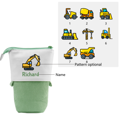 Personalized Name And Truck Pencil Case For Boys And Girls Back To School Gift