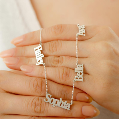 Personalized Necklace Custom 3 Names Necklace Gift For Women | Jessemade