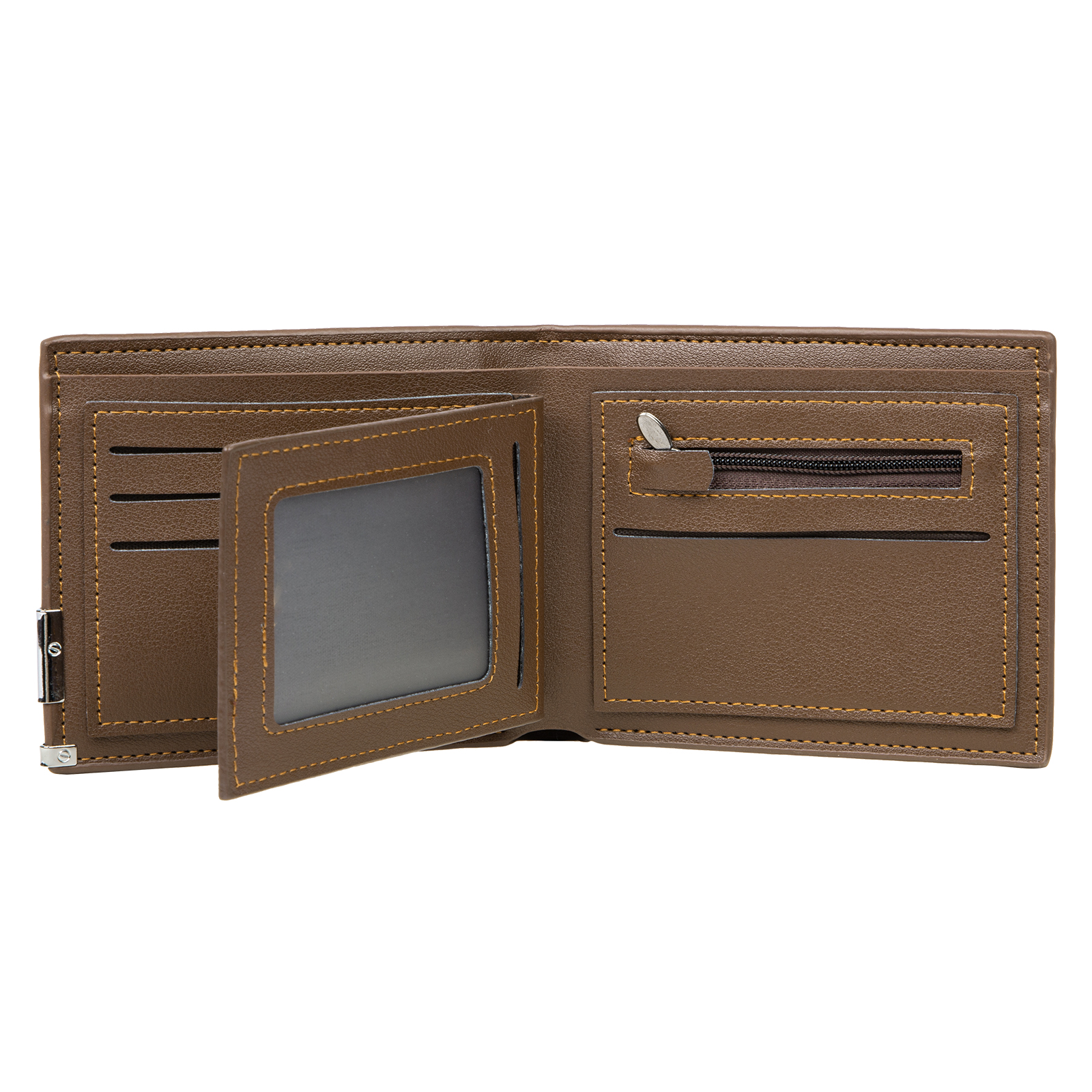 Personalized Leather Wallet Engraved Photo Folding Wallet Short Purse Love Gifts For Him