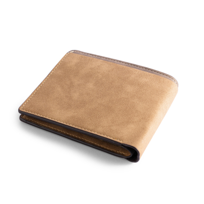 Brown Personalized Leather Wallet Engraved Photo Short Purse Folding Wallet Gifts For Men