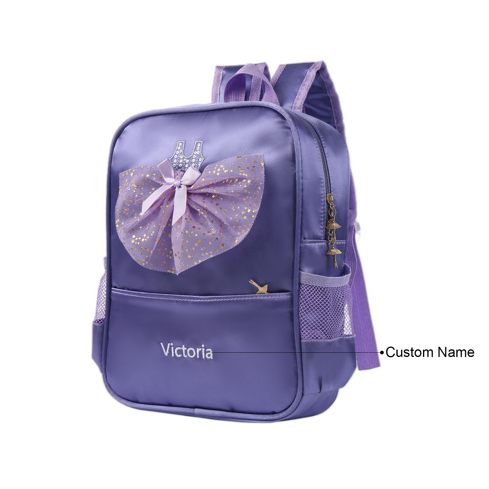 Personalized Name Band Princess Dress Accessories Satin Children Backpack Back To School Gift
