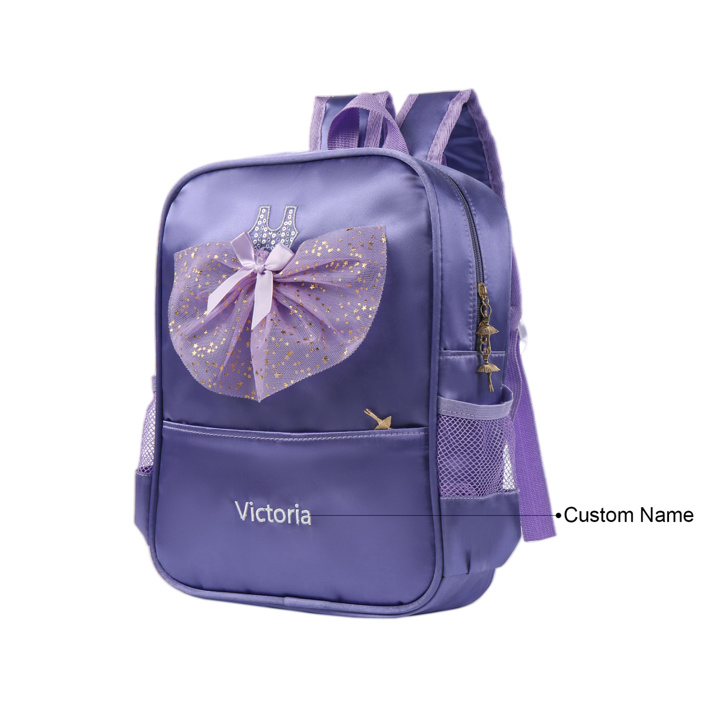 Personalized Name Band Princess Dress Accessories Satin Children Backpack Back To School Gift