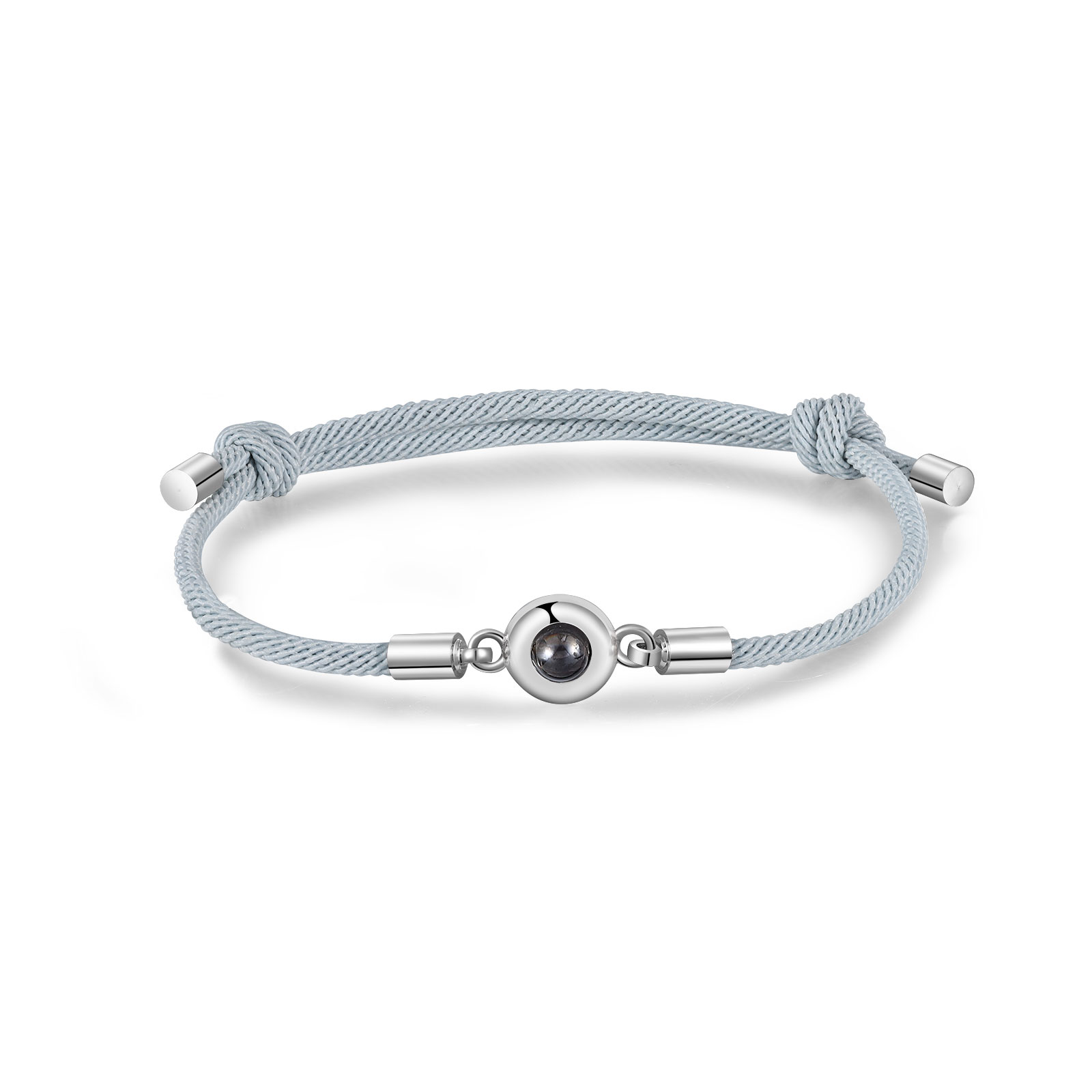 2 PCS Personalized Projection Bracelet Customized Photo Bracelet Set Adjustable Bracelet Personalized Gift