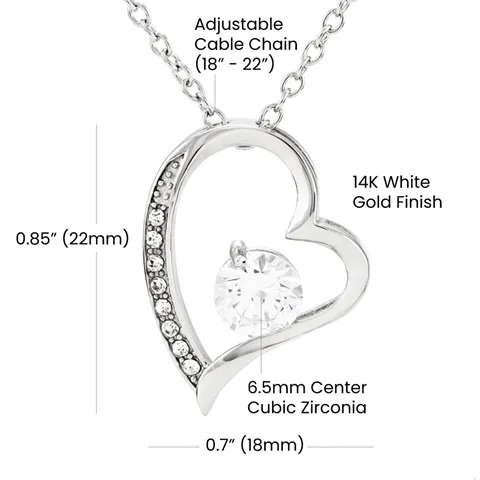 Heart Necklace with "To My Beautiful Wife" Message - Available in Standard and Luxury Box Options, Valentine’s Day Gifts for Wife | Jessemade
