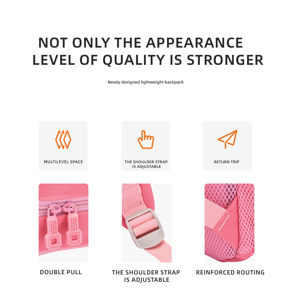 Personalized Pink Bunny Children School Bag Embroidery Name Black Backpack, Customized Schoolbag Travel Bag For Kids