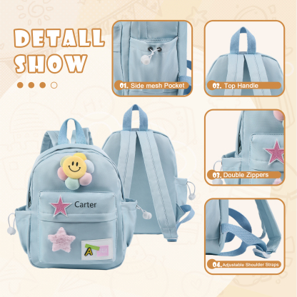 Personalized Nylon Polyester Children's Custom Name Backpack Back to School Gift