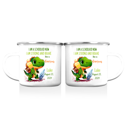 Personalized Name And Date Mug Dinosaur Mug Back To School Gift For Kids
