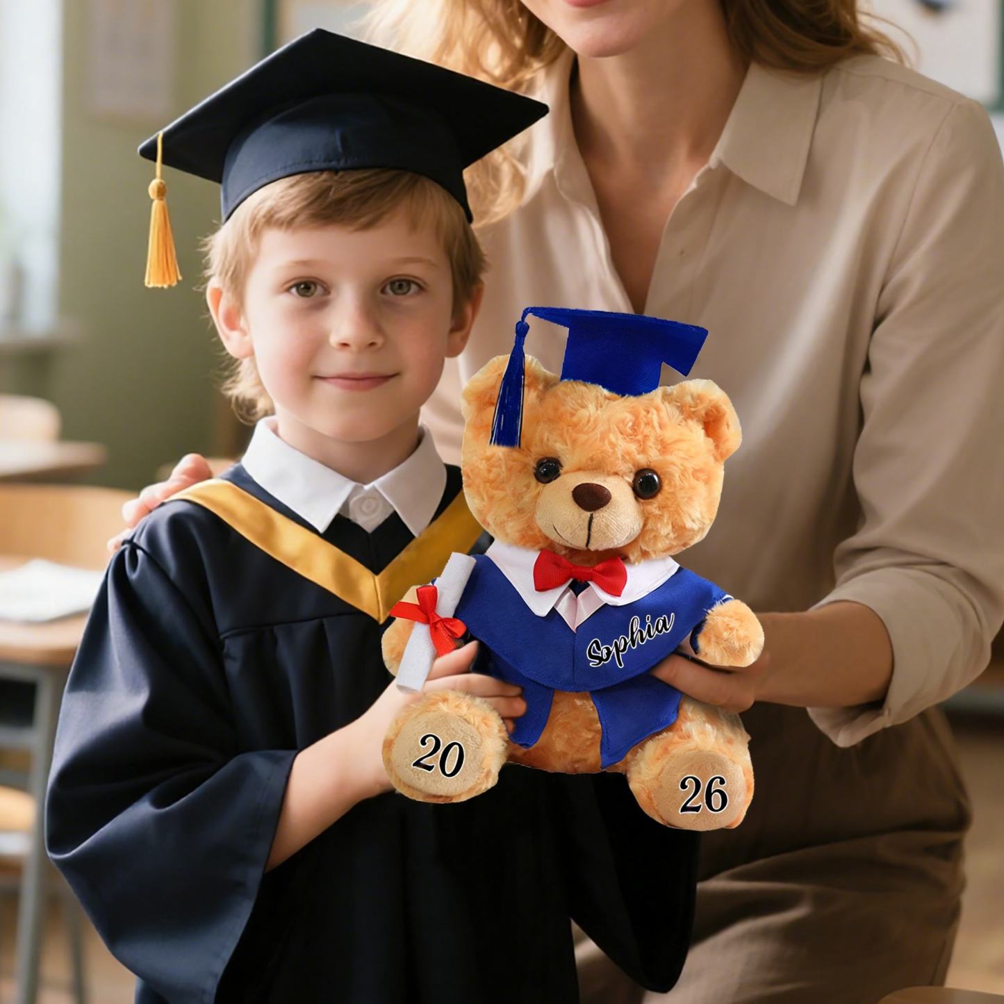 Graduation Teddy Bear Gift Style 2– Personalized Soft Plush Doll for 2026 Graduates