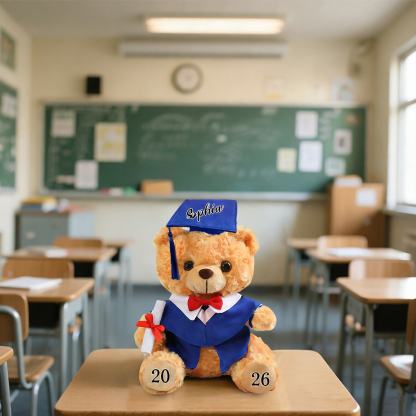 Graduation Teddy Bear Gift Style 2– Personalized Soft Plush Doll for 2026 Graduates