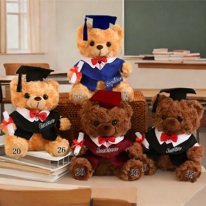 Graduation Teddy Bear Gift Style 2– Personalized Soft Plush Doll for 2026 Graduates
