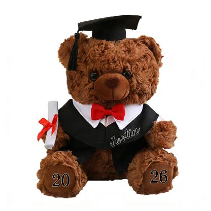 Graduation Teddy Bear Gift Style 2– Personalized Soft Plush Doll for 2026 Graduates