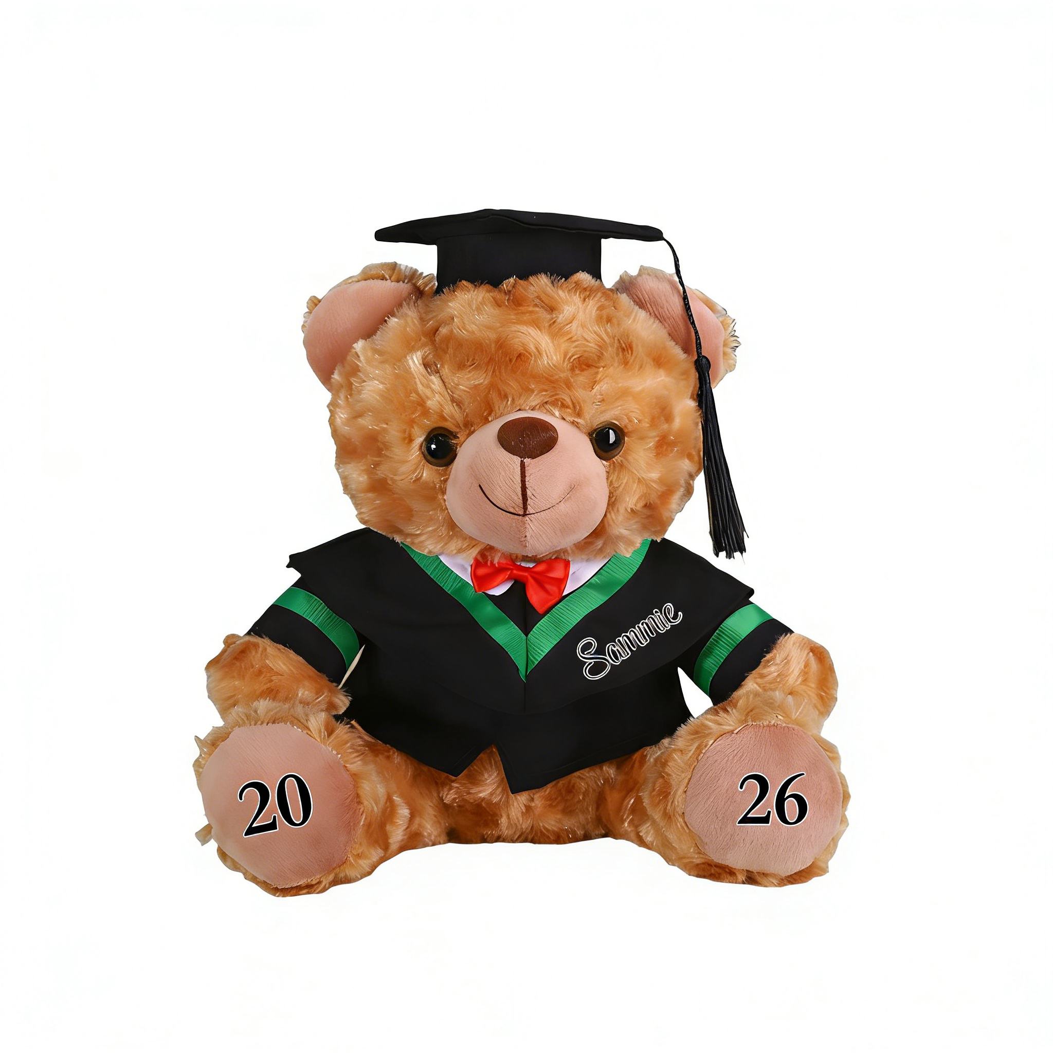 Personalized 2026 Graduation Gifts for Her/Him - Plush Graduation Teddy Bear With Cap & Custom School Badge & Degree Title