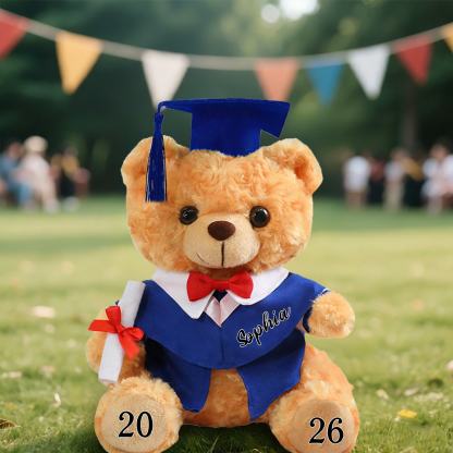 Graduation Teddy Bear Gift Style 2– Personalized Soft Plush Doll for 2026 Graduates