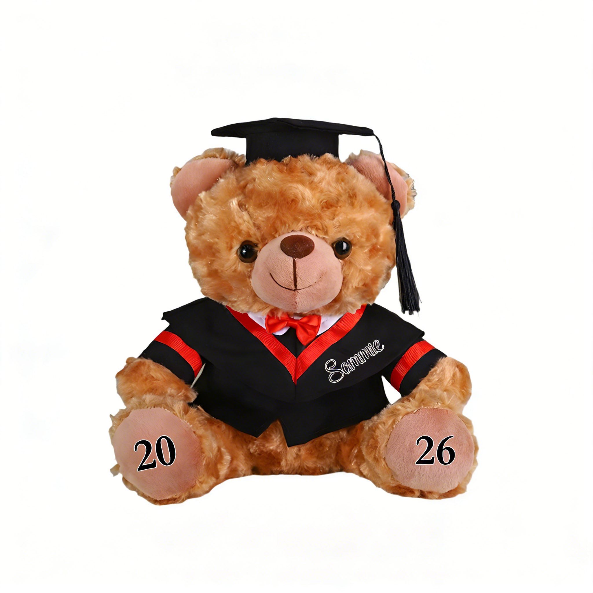 Personalized 2026 Graduation Gifts for Her/Him - Plush Graduation Teddy Bear With Cap & Custom School Badge & Degree Title 