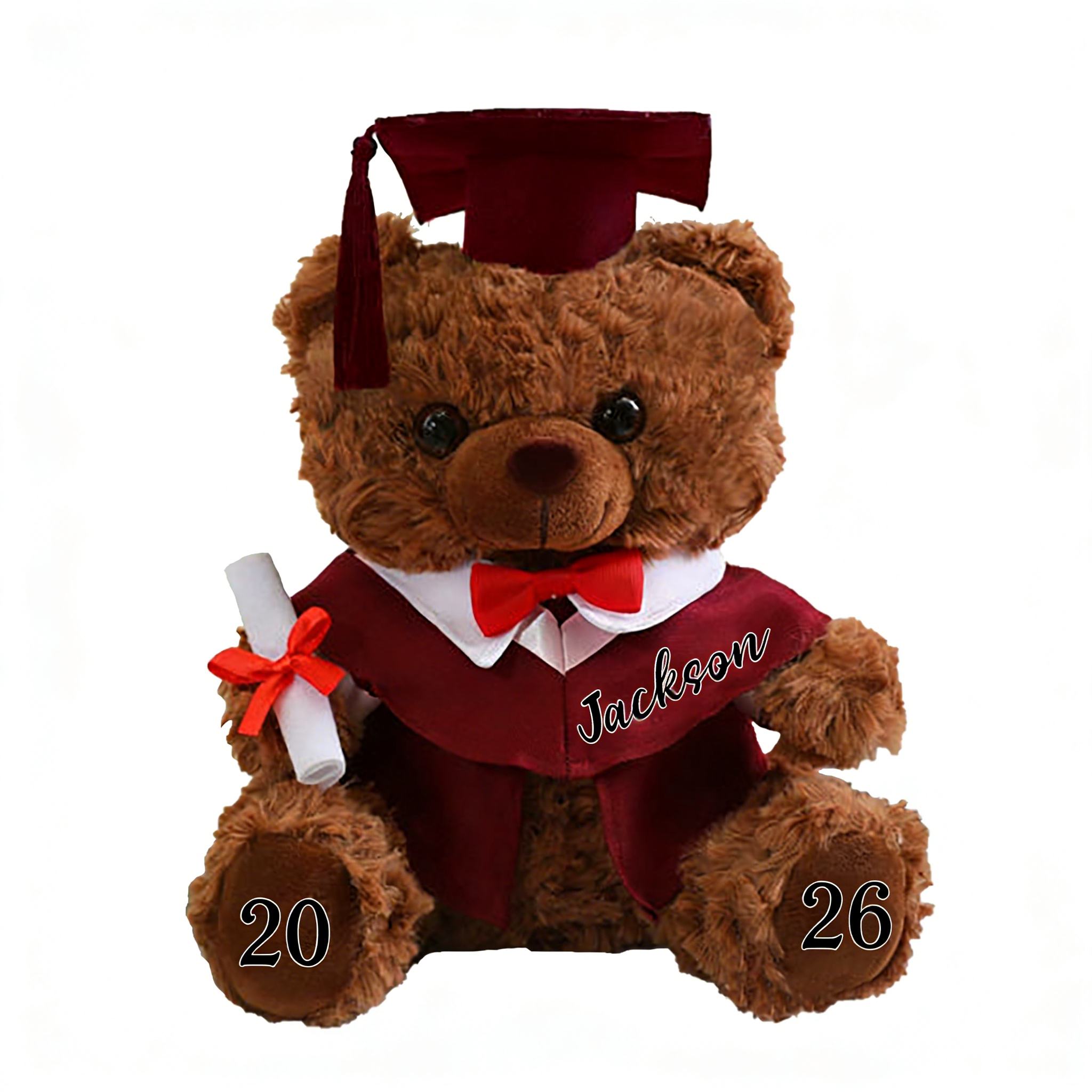 Graduation Teddy Bear Gift Style 2– Personalized Soft Plush Doll for 2026 Graduates