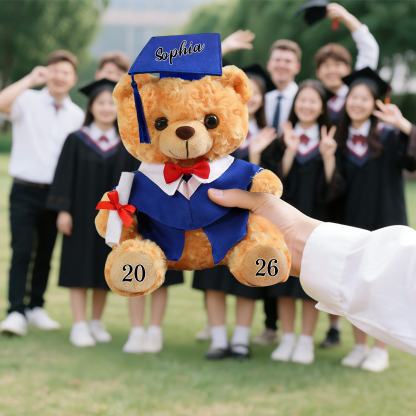 Graduation Teddy Bear Gift Style 2– Personalized Soft Plush Doll for 2026 Graduates