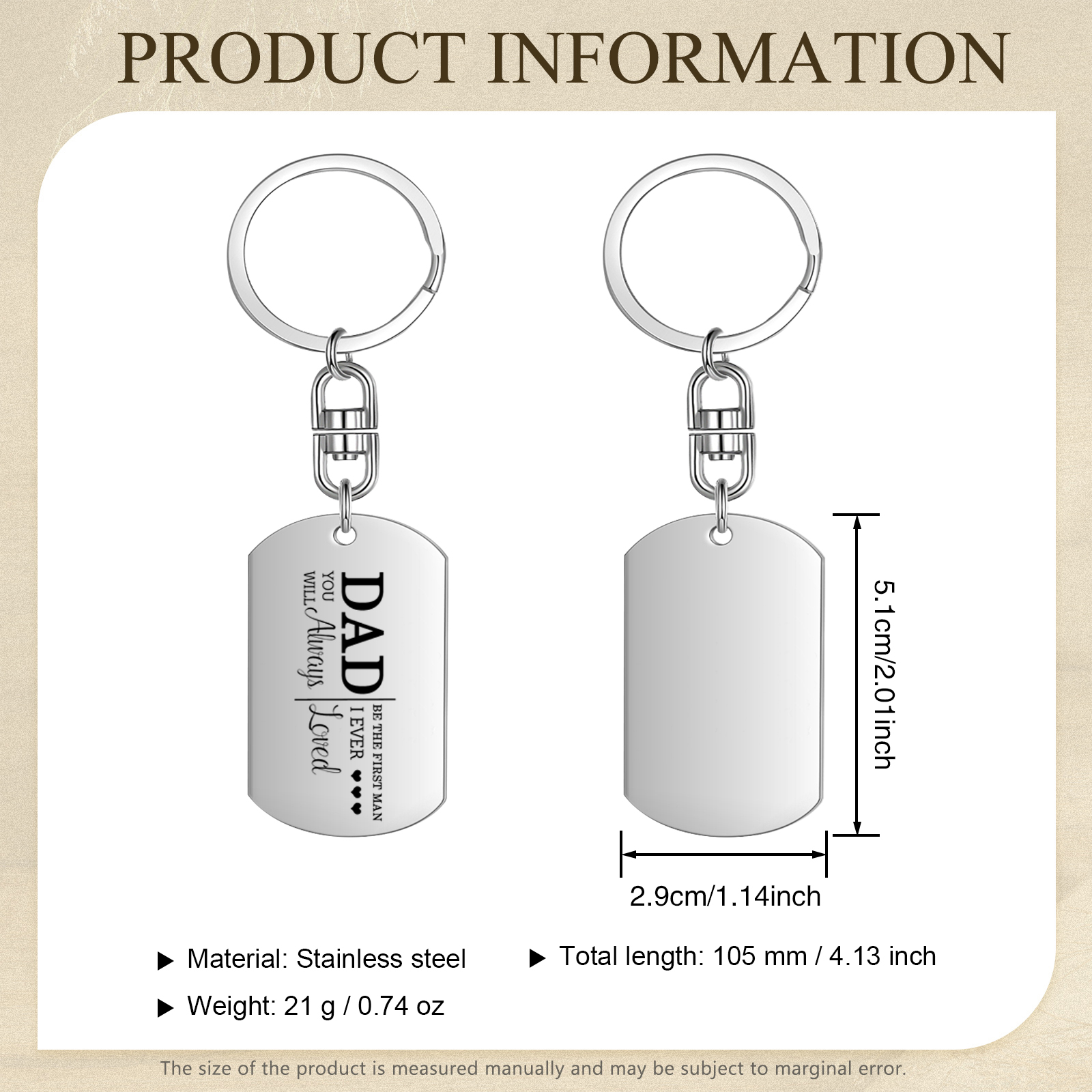 Personalized Leather Wallet Gift Box Set with Keychain Customizable Photo and Text Wallet Gift for Dad