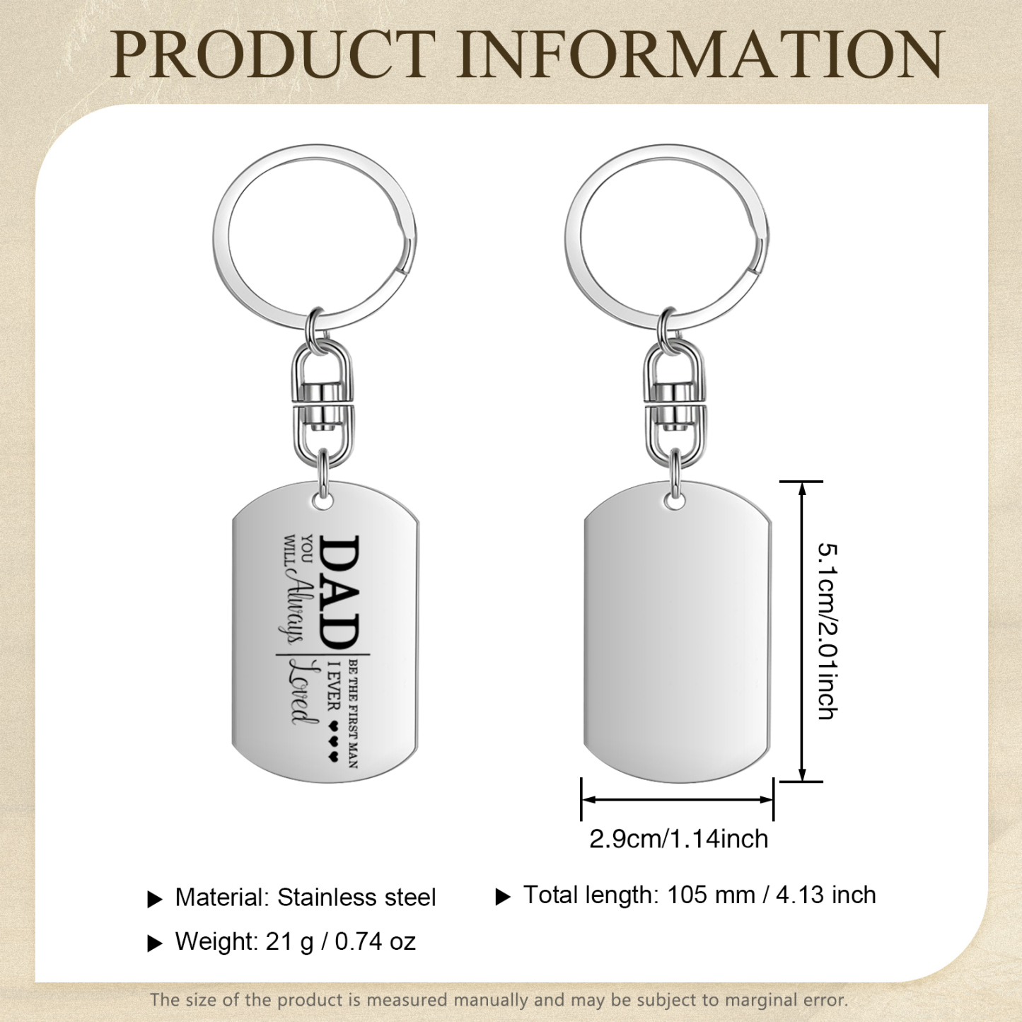 Personalized Leather Wallet Gift Box Set with Keychain Customizable Photo and Text Wallet Gift for Dad