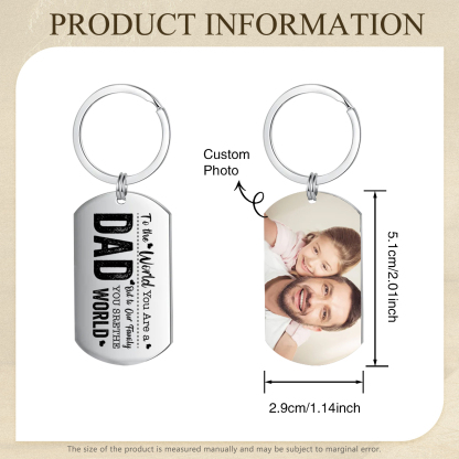 Photo Personalized Leather Wallet Gift Box Set with Keychain Customizable 1 Text and 2 Letter Wallet Gift for Dad