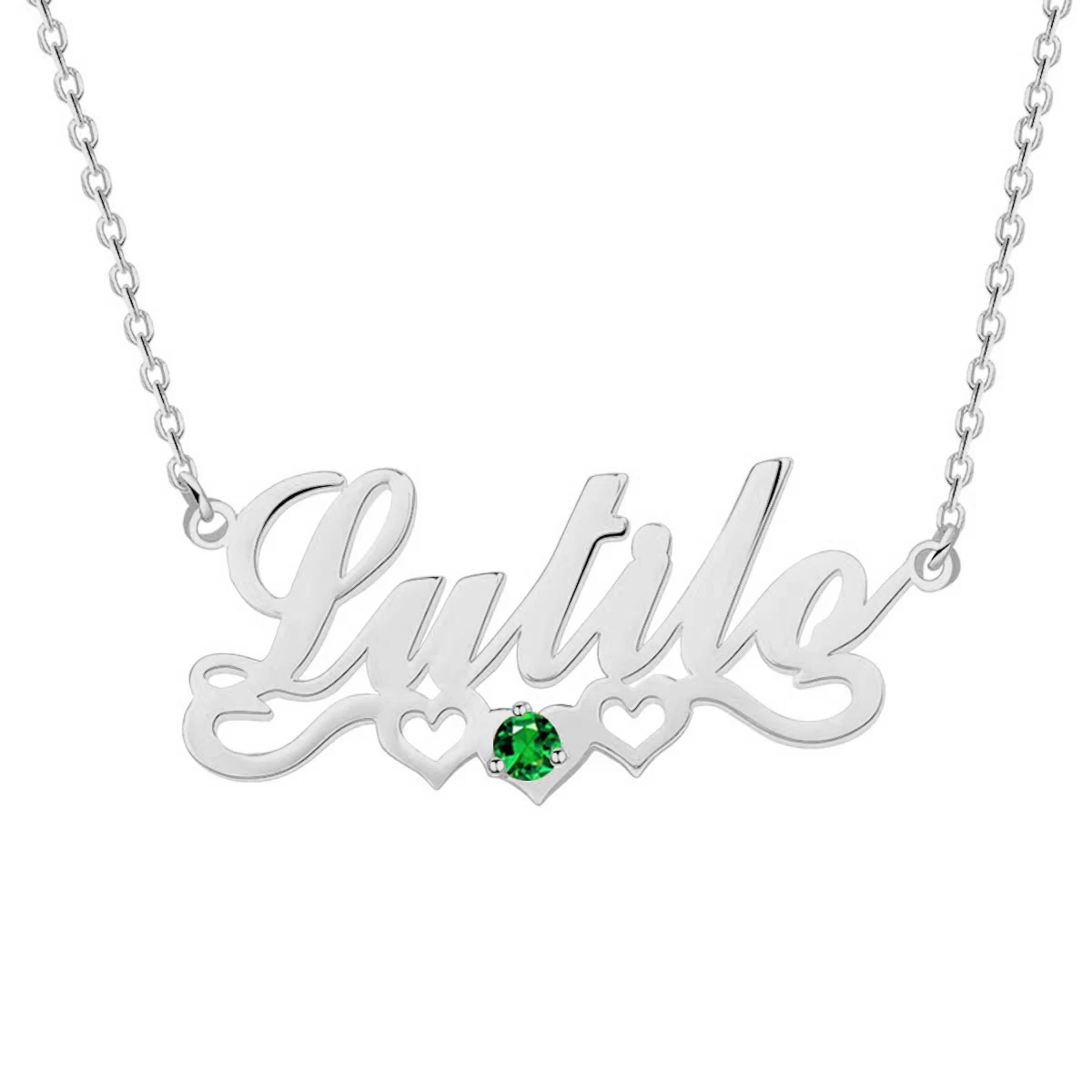 Personalized Necklace With Birthstone Custom 1 Name Necklace Gift For Women | Jessemade