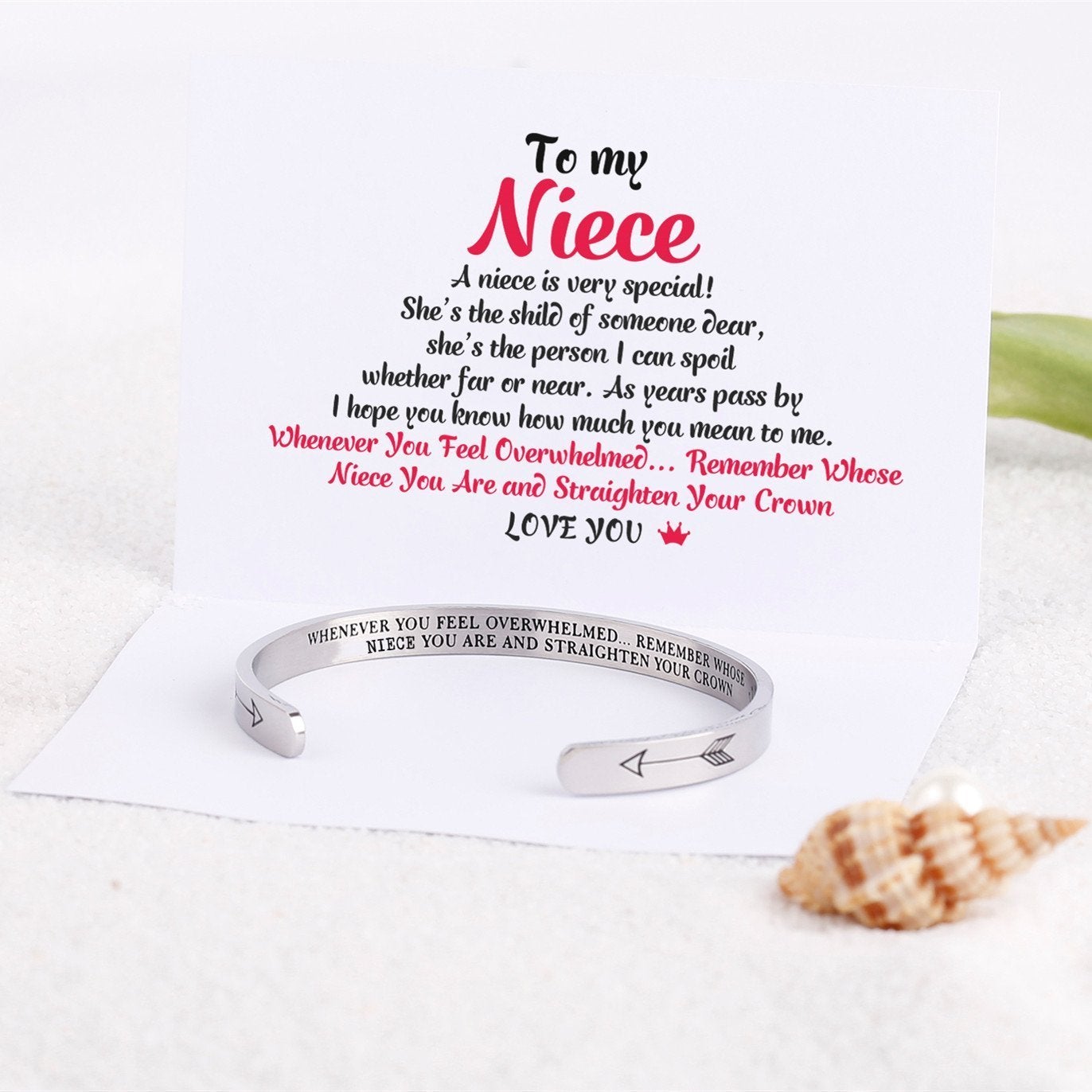 To My Granddaughter, Whenever You Feel Overwhelmed, Cuff Bangle Bracelet Gifts For Her