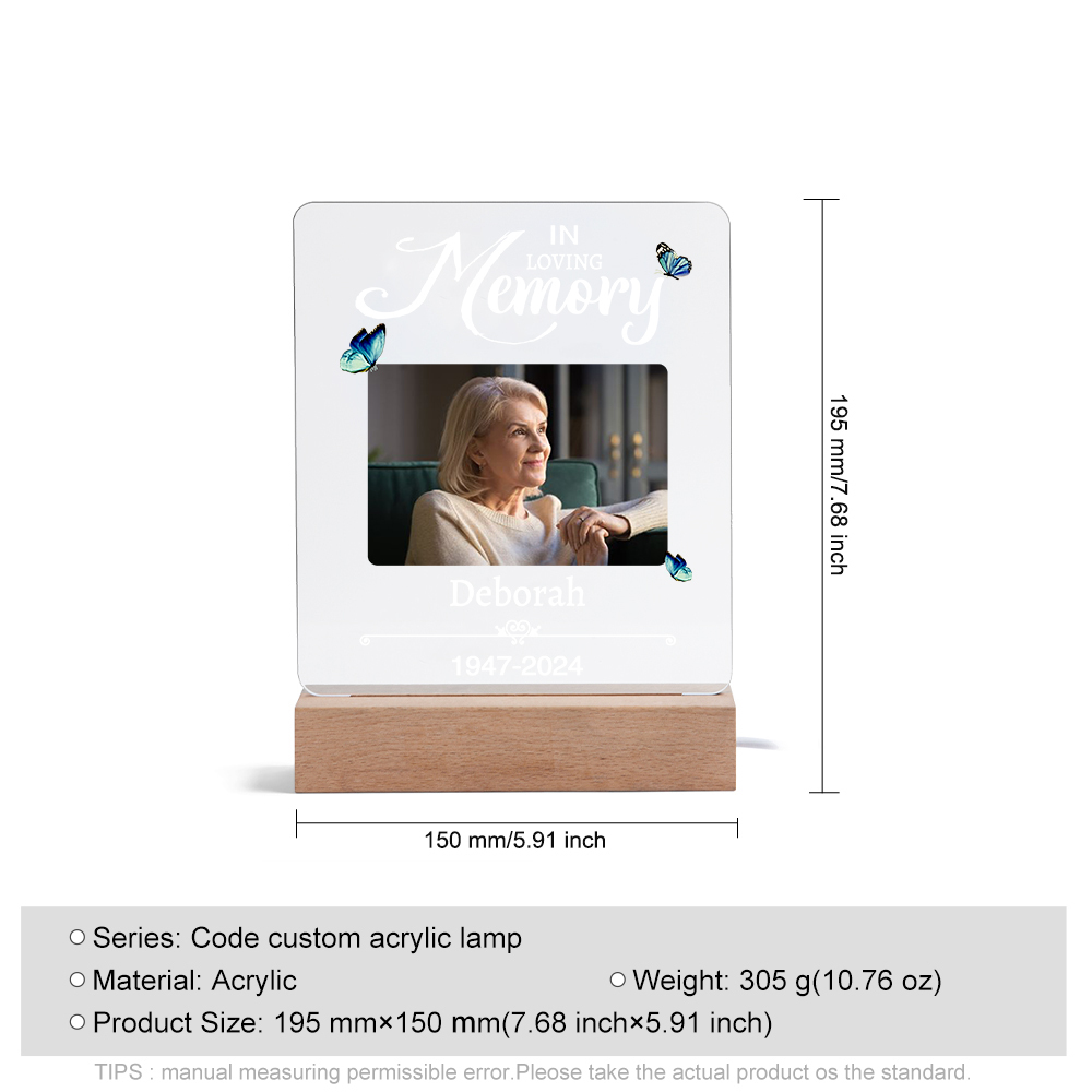 Photo-Personalized Family Night Light Custom Text LED Lamp Mother's Day Gift For Family