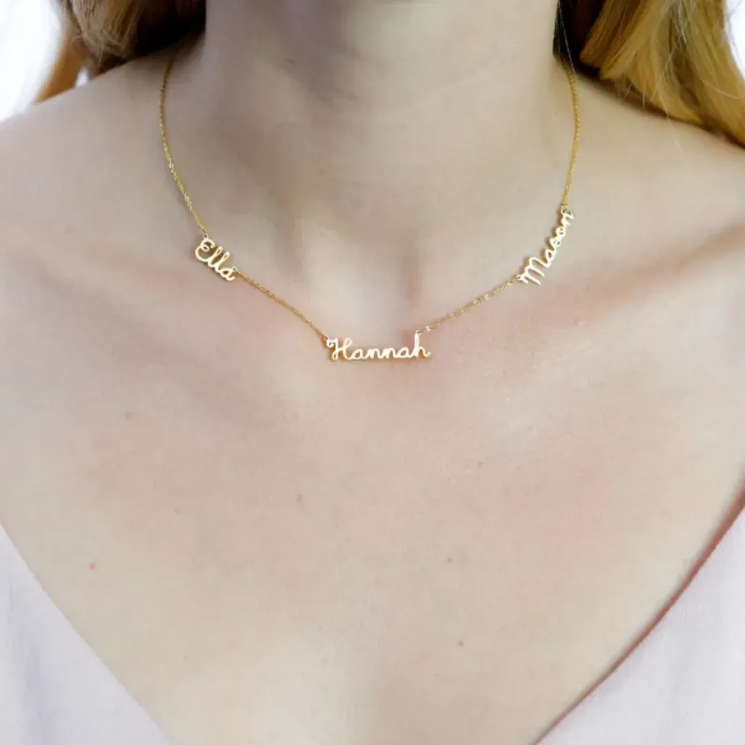 Personalized Necklace Custom 2-5 Names Necklace Gift For Women