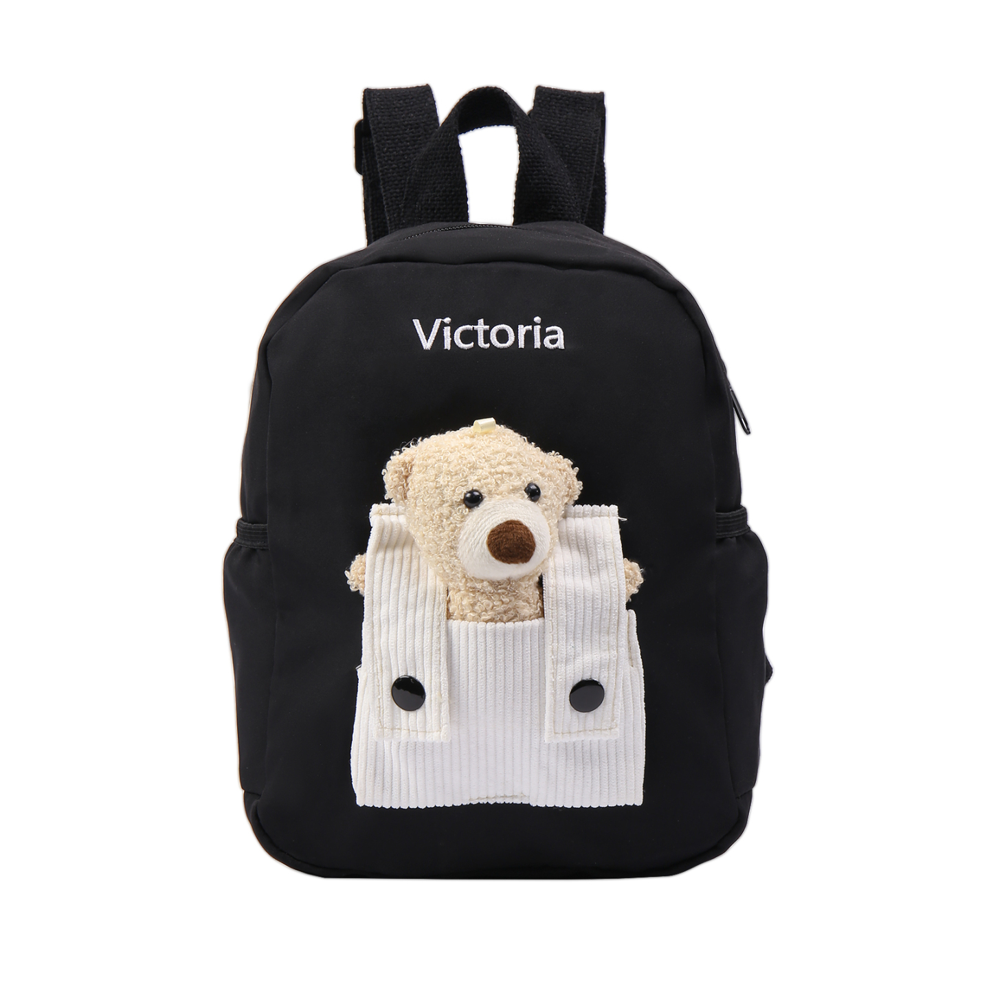 Personalized Bear Style School Bag Customized Name Canvas Kids Backpack Back to School Gift