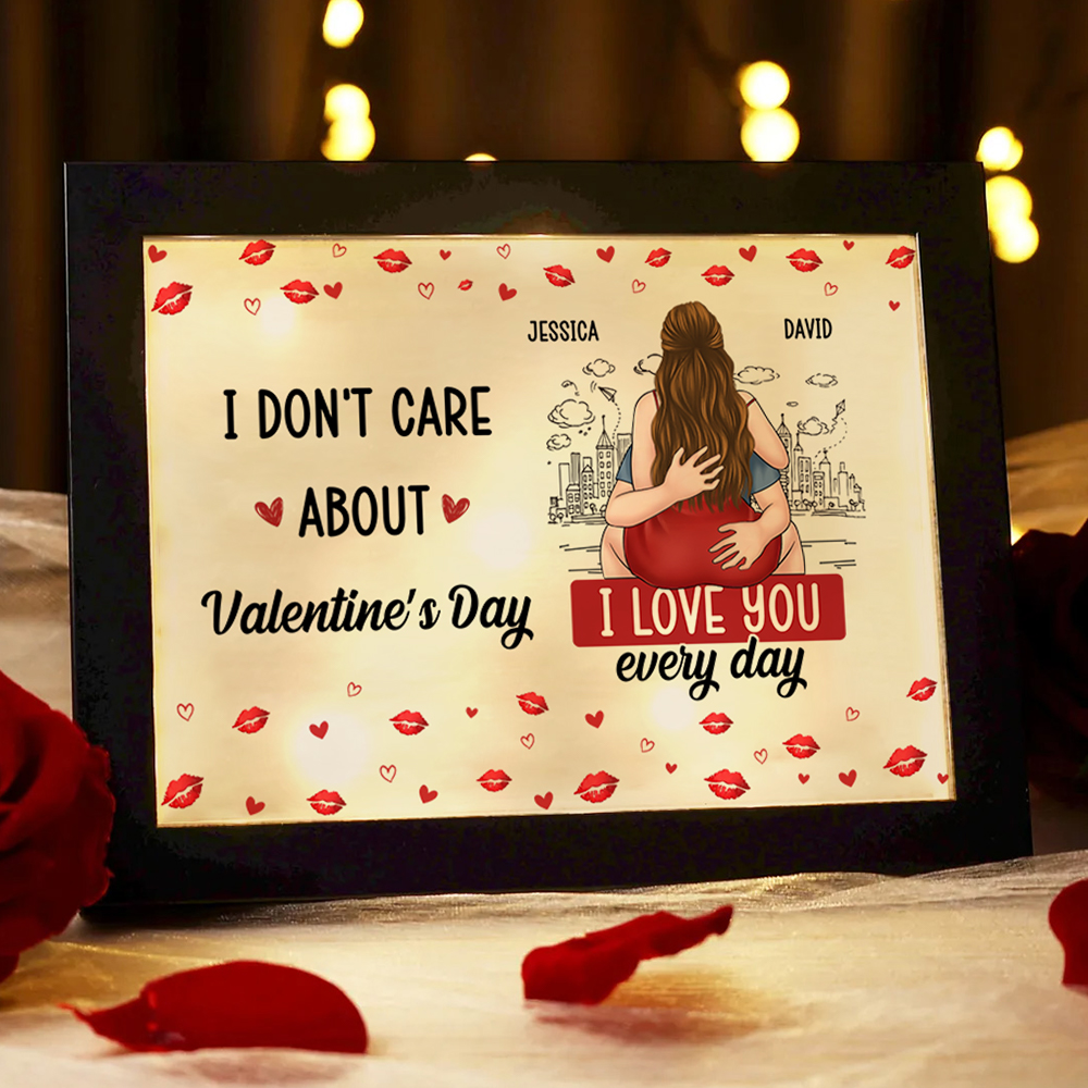 Personalized LED Light Frame for Couples – “I Love You Every Day”