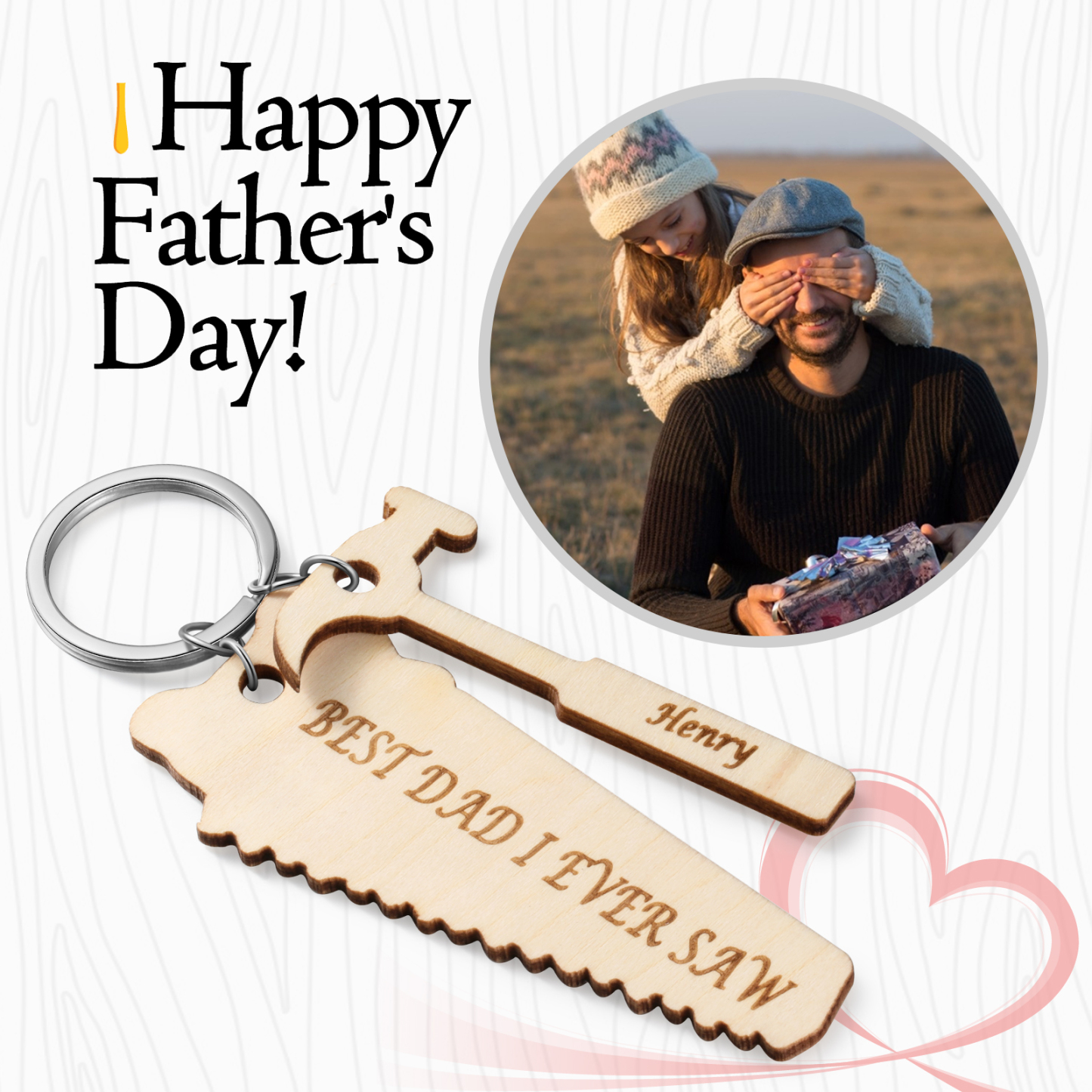 Personalized Keychain Engraved 1 Names Keychain Gifts For Father