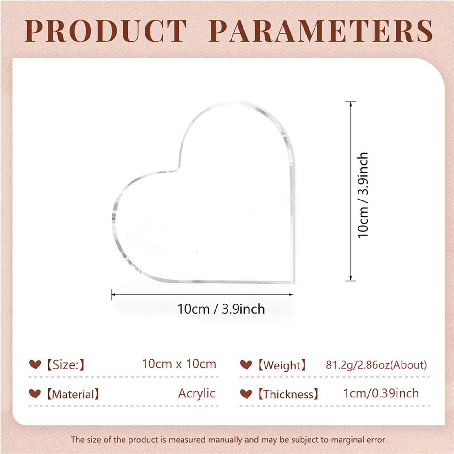 Personalized Acrylic Heart Plaque Mom Grandma's Garden Family Gift