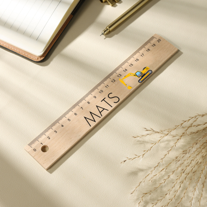 Custom 1 Name Ruler Wooden Ruler Back To School Gift for Boys Girls