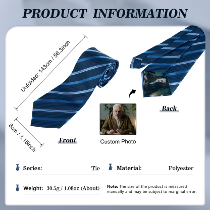 Happy Father's Day Tie with Customizable Photo for Dad