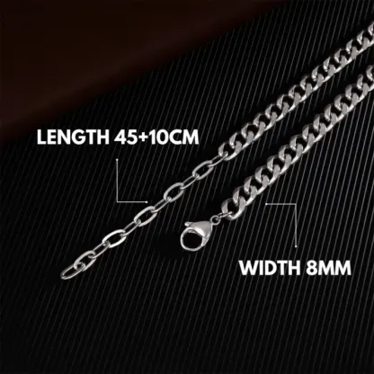 To My Son Never Feel That You Are Alone Cuban Chain Necklace Stainless Steel Necklace Warm Gift | Jessemade