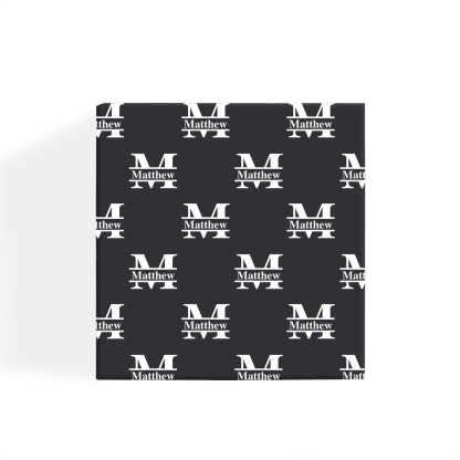 Photo Personalized Leather Wallet Gift Box Set with Keychain Customizable 2 Text, 1 Name and 1 Letter Wallet Gift for Him