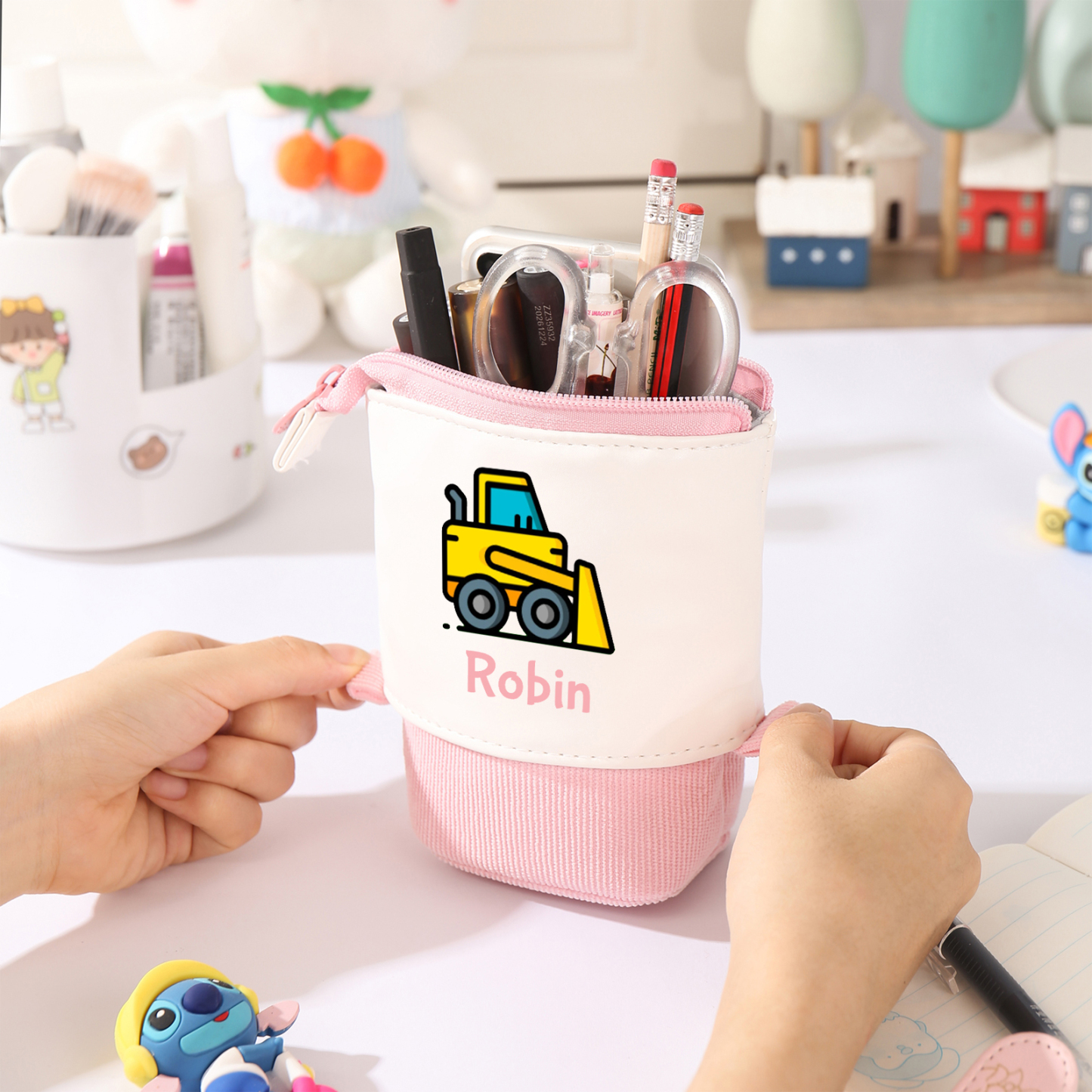 Personalized Name And Truck Pencil Case For Boys And Girls Back To School Gift