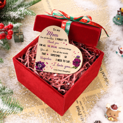 Mothers Gifts Mothers Gifts To My Mom Wooden Heart Candle Holder "I need to say I love you"