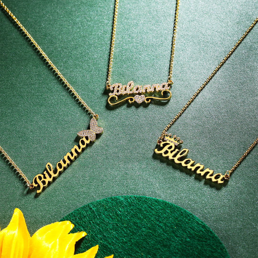 Personalized Heart Necklace Custom 1 Name Necklace Gift For Women