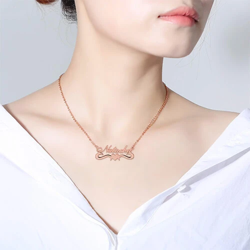 Personalized Necklace Custom 1 Name Necklace Gift For Women | Jessemade