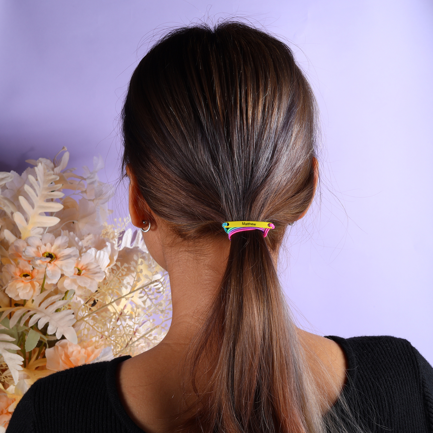 Personalized Name Elastic Rope Stainless Steel Bracelet Adjustable School Gift For Kid