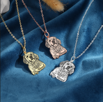 Personalised Pet Necklace – Custom Name & Photo Heart Pendant Gift For Dog Lovers | Jessmade