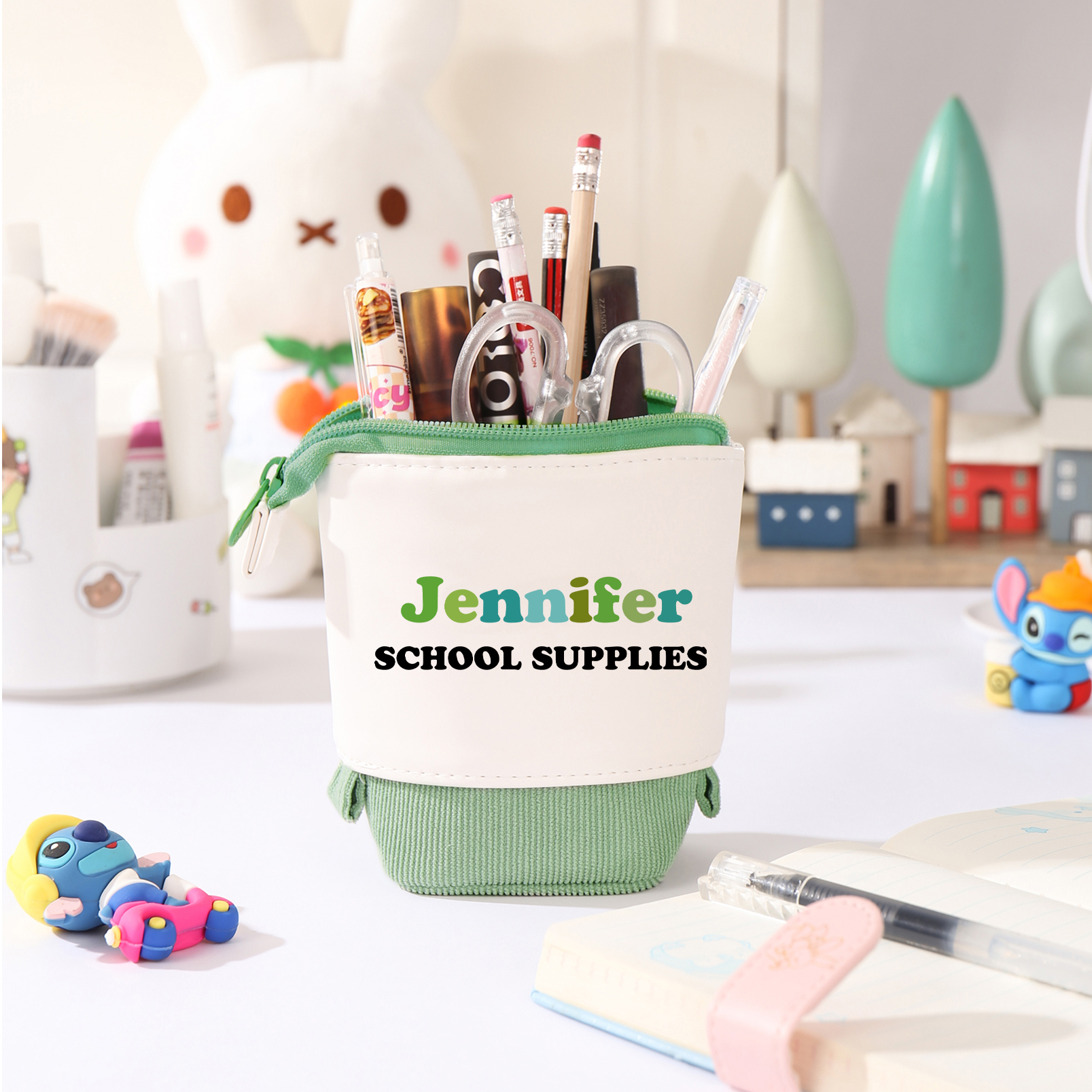 Personalized Pencil Case Custom 2 Text Pen Pouch Back To School Gift for Kids