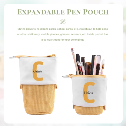 Personalized Pencil Case Custom Name And Letter Pencil Case Boys Girls Back To School Gift