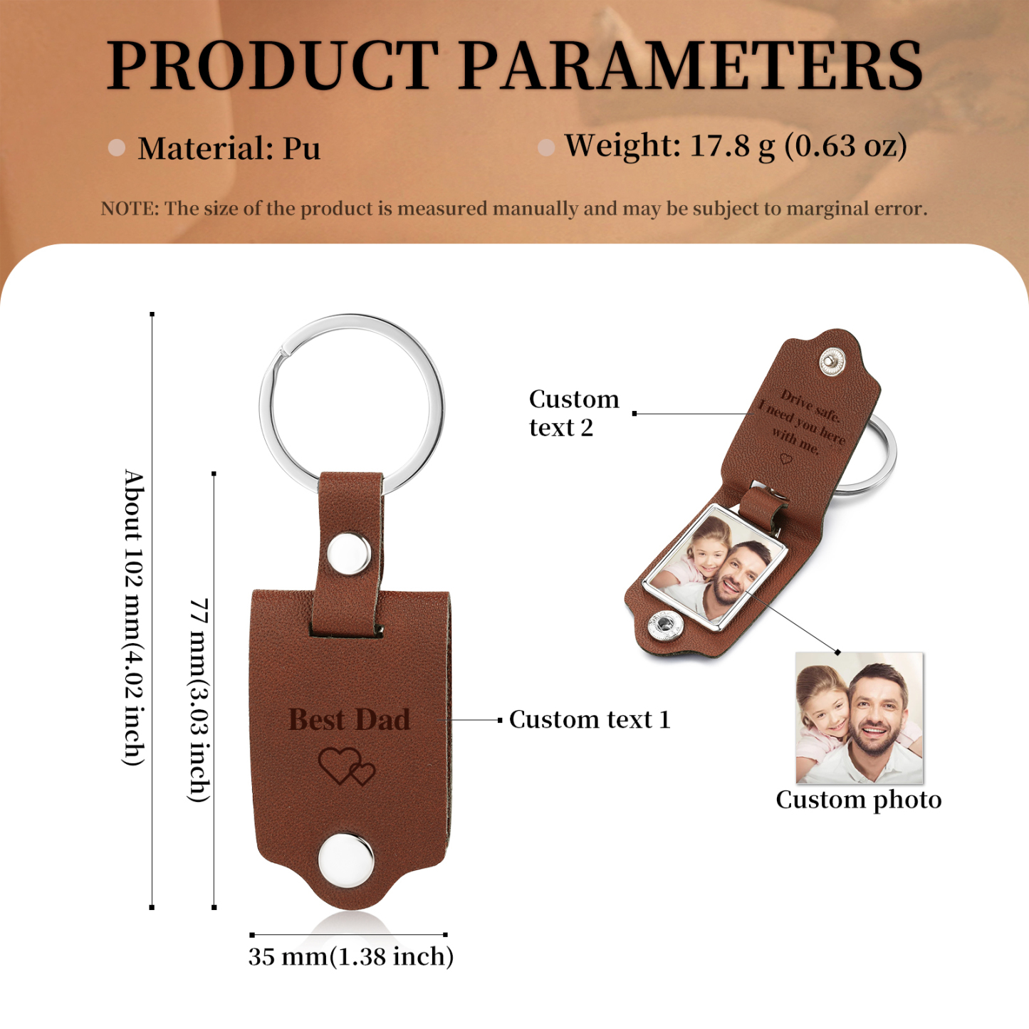 Personalized Leather Wallet Gift Box Set Keychain With Customizable Photo Wallet Customizable Name Letter Gift For Him