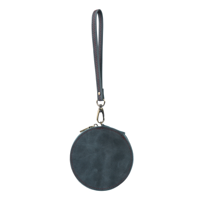 Personalized Photo Quality Leather Round Zipper Wallet Custom Text Wallet Gift for Her