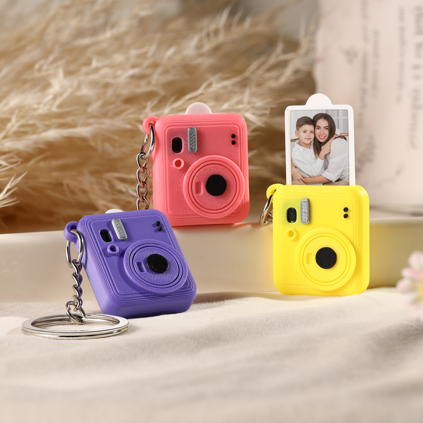 Personalized Mini Camera Keychain Custom With A Pull-Out Photo