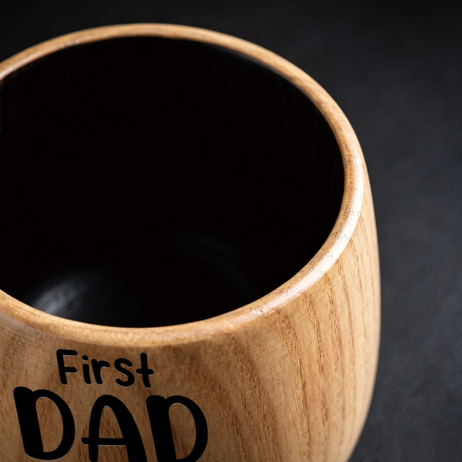 Personalized Wooden Whisky Cup for Dad or Grandpa Custom with 2-16 Children and Names